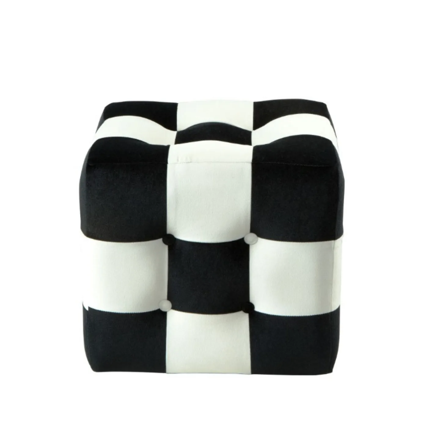 Peticire Sittpuff 42 cm - Svart och vit