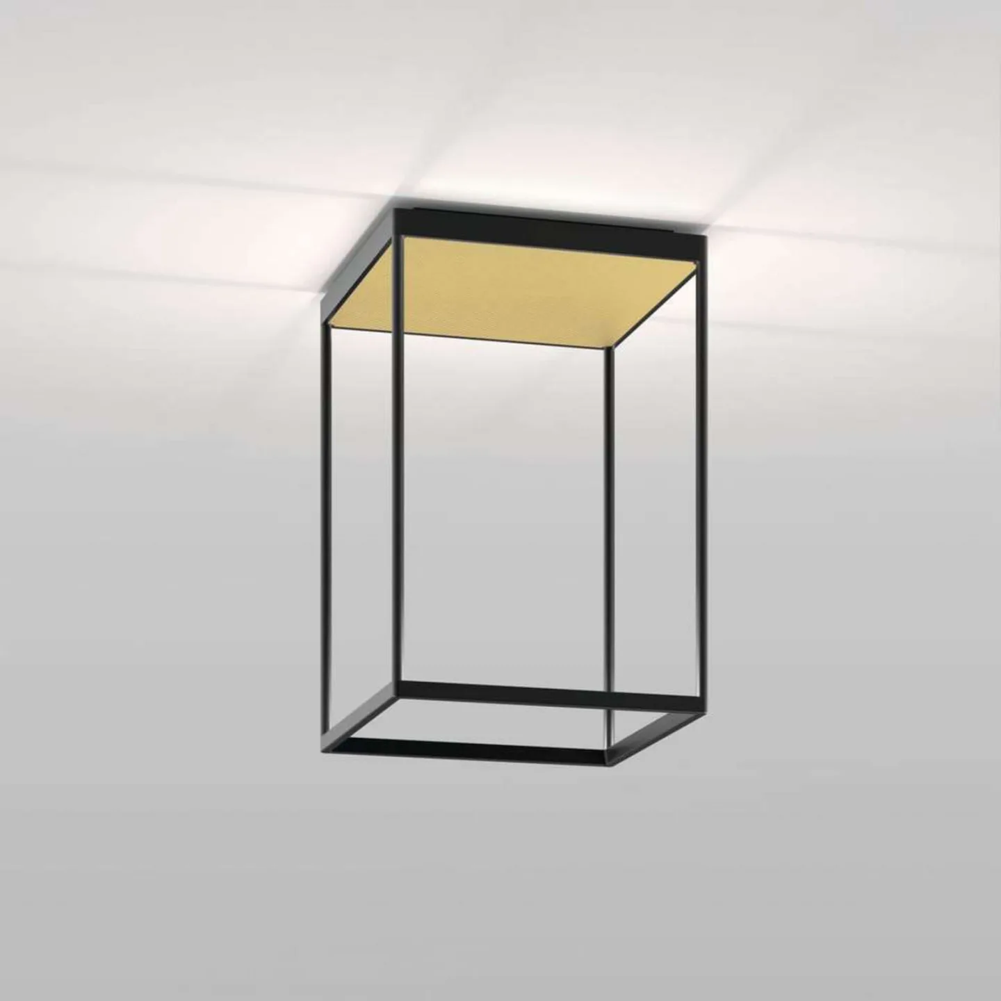 Reflex 2 LED-Deckenlampe, schwarz/gold - Serien Lighting - Wohnzimmer - Aluminium