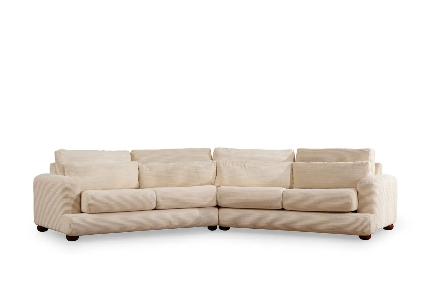 Relento Svängd Soffa 4-sits - Beige