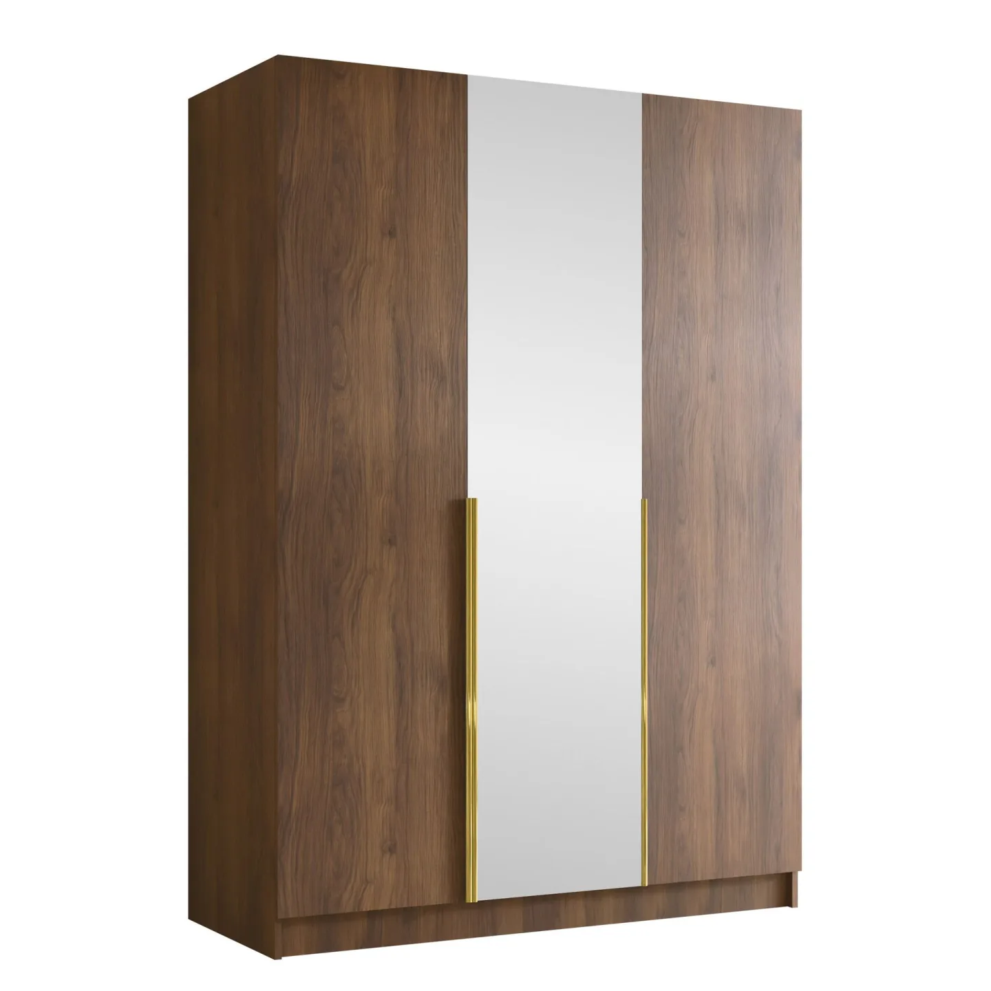Herrljunga Garderob med Spegel 150x215 cm - Brun/Guld/Spegel