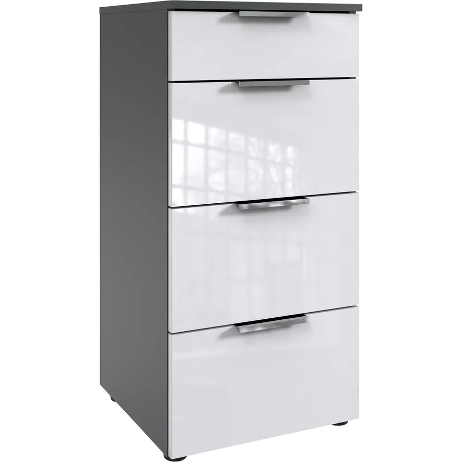 Kommode Sanko Weiss/graphit Holzwerkstoff B 41 H 84 cm