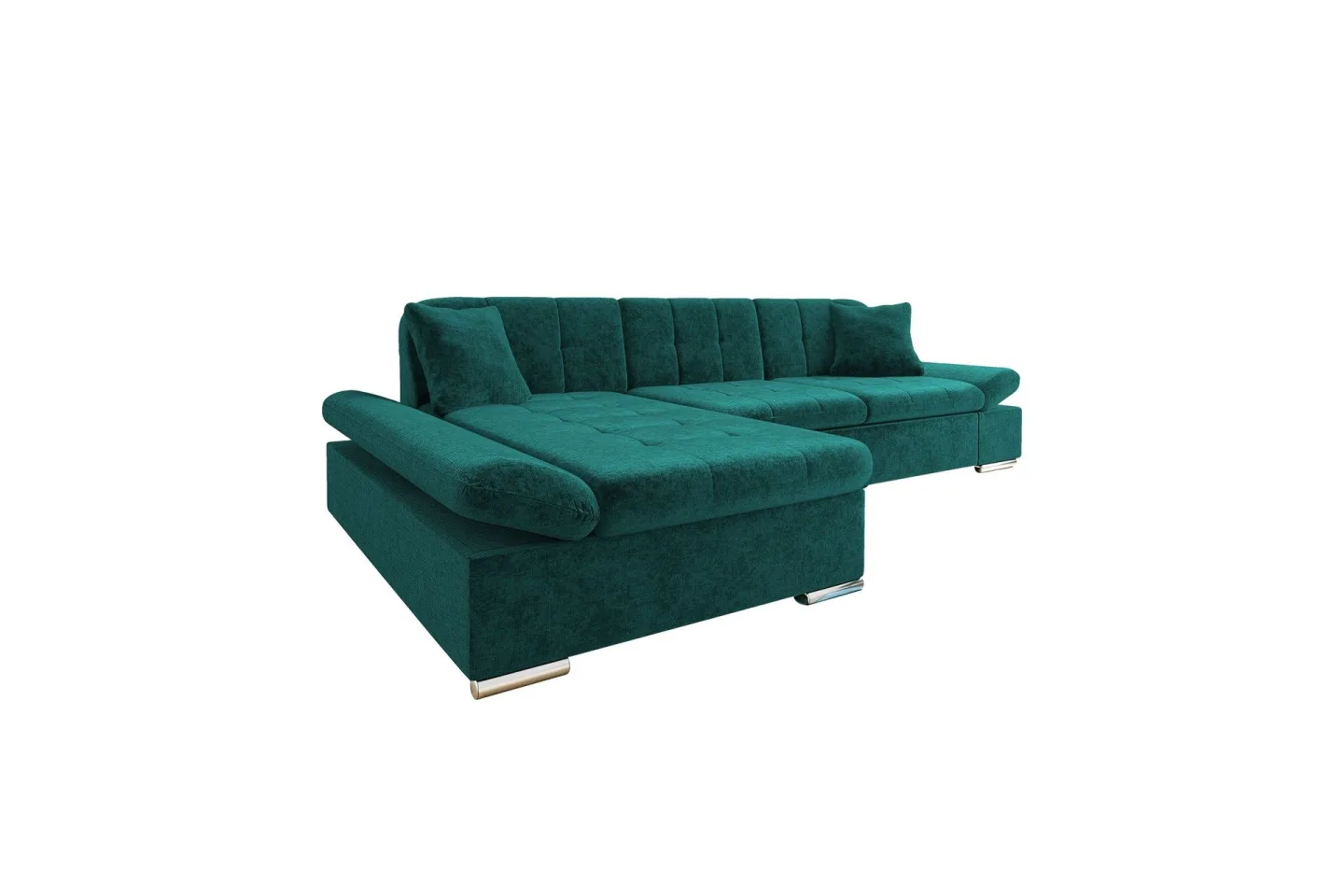 Vananda Soffa med Divan 3-sits i Chenille - Grön
