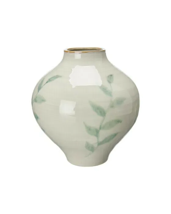 Evanthe vase hvid/grøn