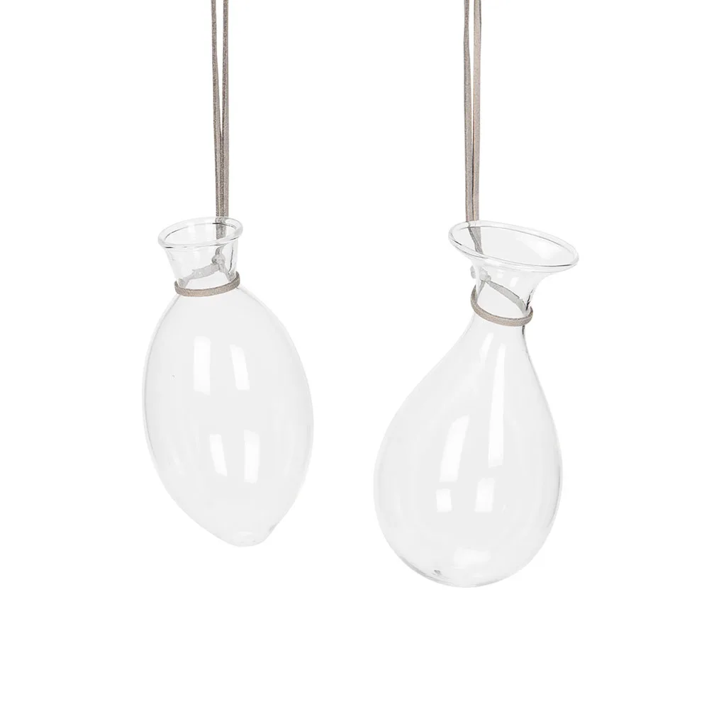 Glasvas flaska snöre 2 st