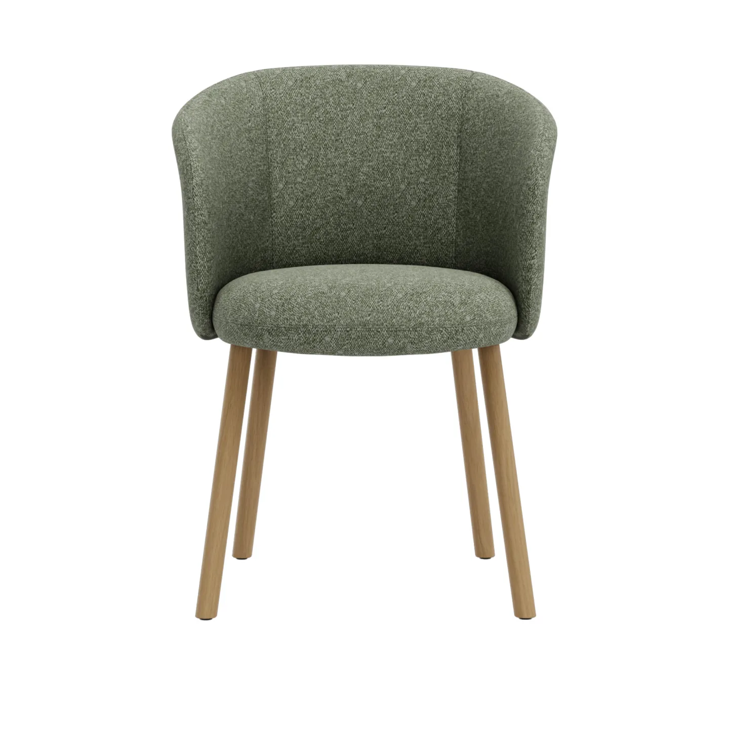 Vitra - Mikado Armchair, Wooden base natural oak 10, Nubia 09 - ivory/forest - Fåtöljer - Edward Barber & Jay Osgerby - Beige - Trä/Textilmaterial