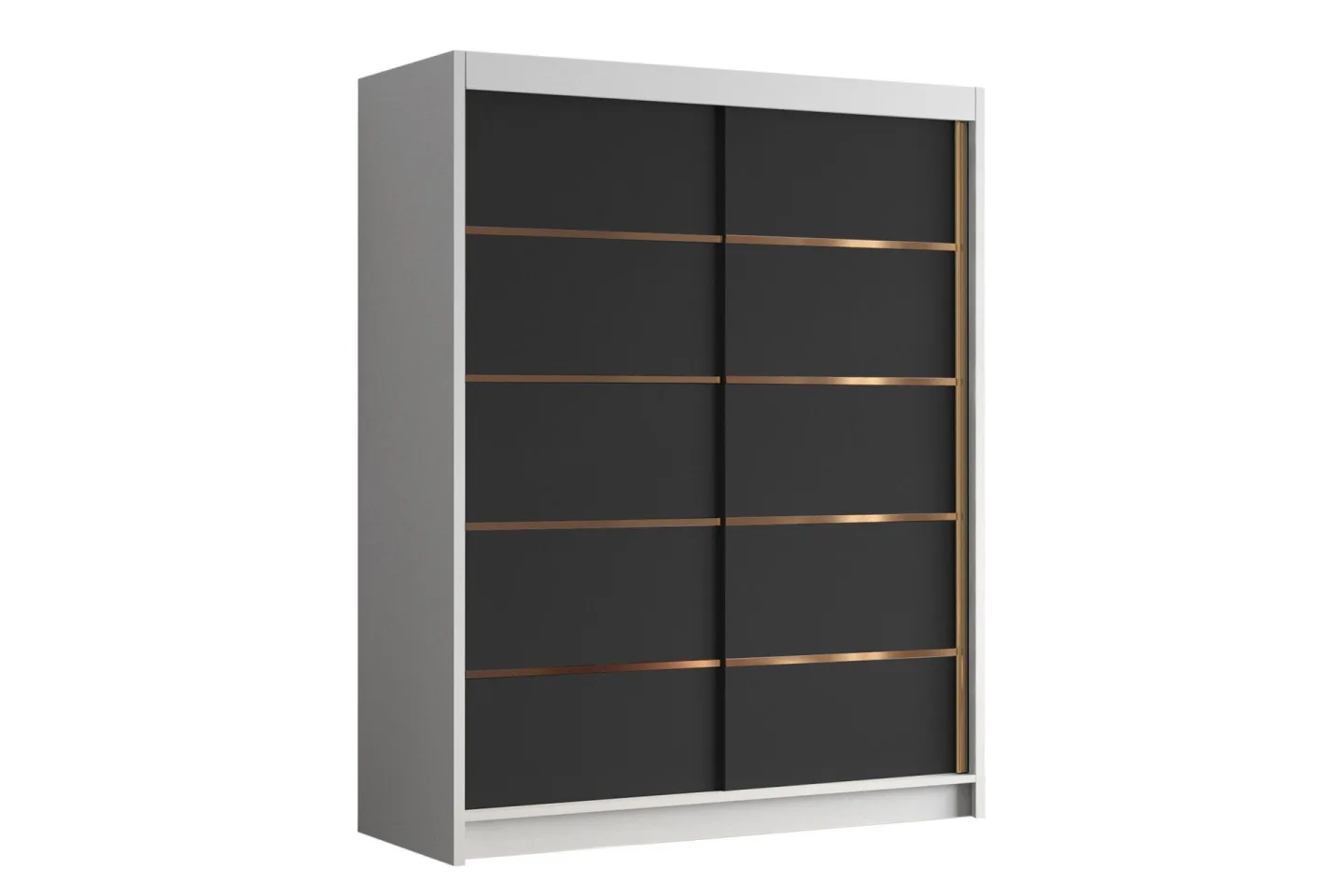 Emet Garderob 150x200 cm - Svart/Vit