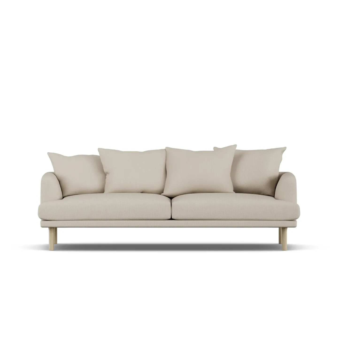 1898 Sjövik soffa Jump Beige 1956-vitoljad ek, 3-sits