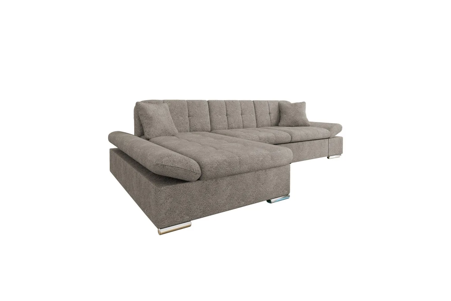 Vananda Soffa med Divan 3-sits i Bouclé - Grå