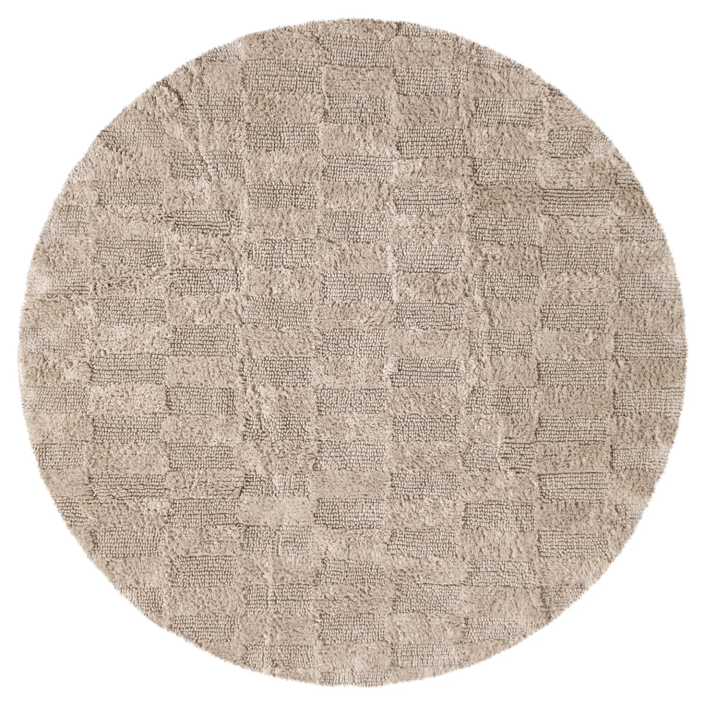 Rund baderomsmatte - Bevin (beige) (Størrelse: Ø 120 cm)