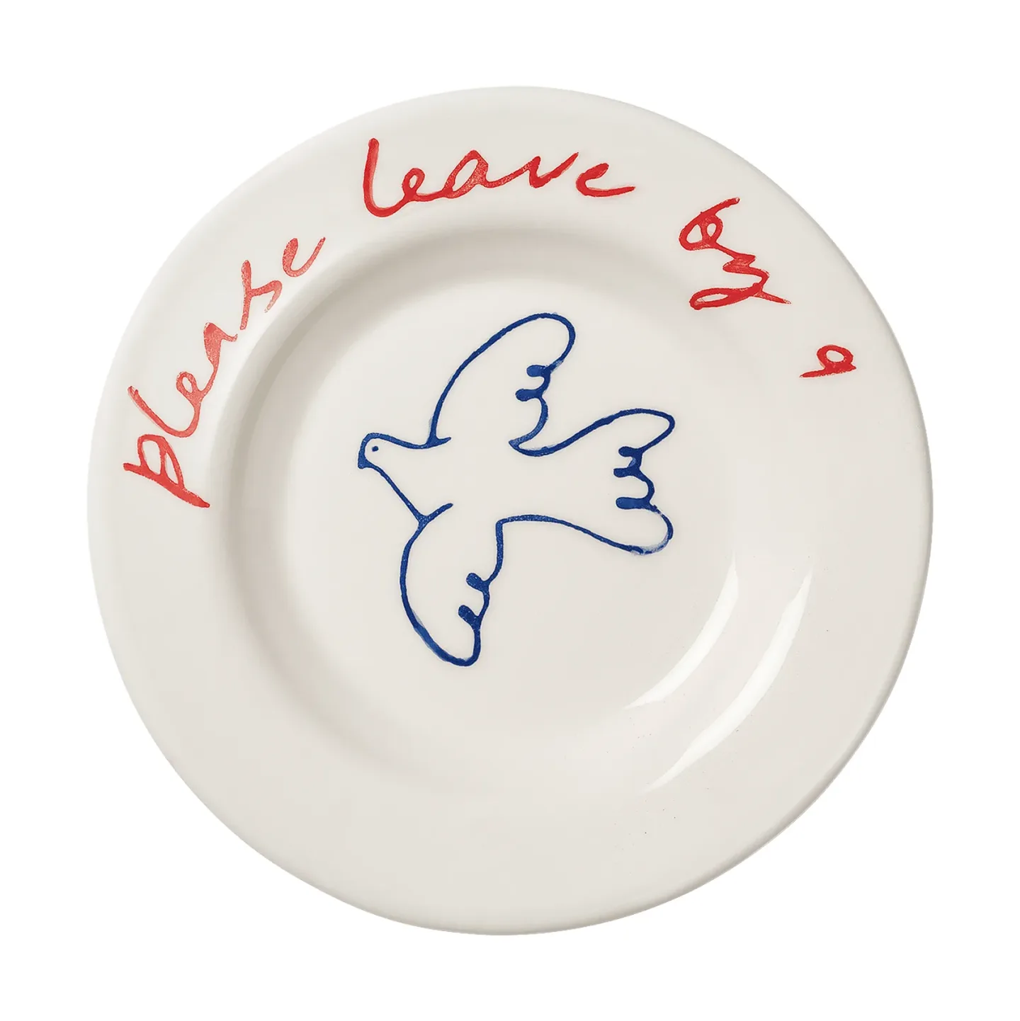 Pick a Poppy Bird Tapas Teller Blau, 15 cm
