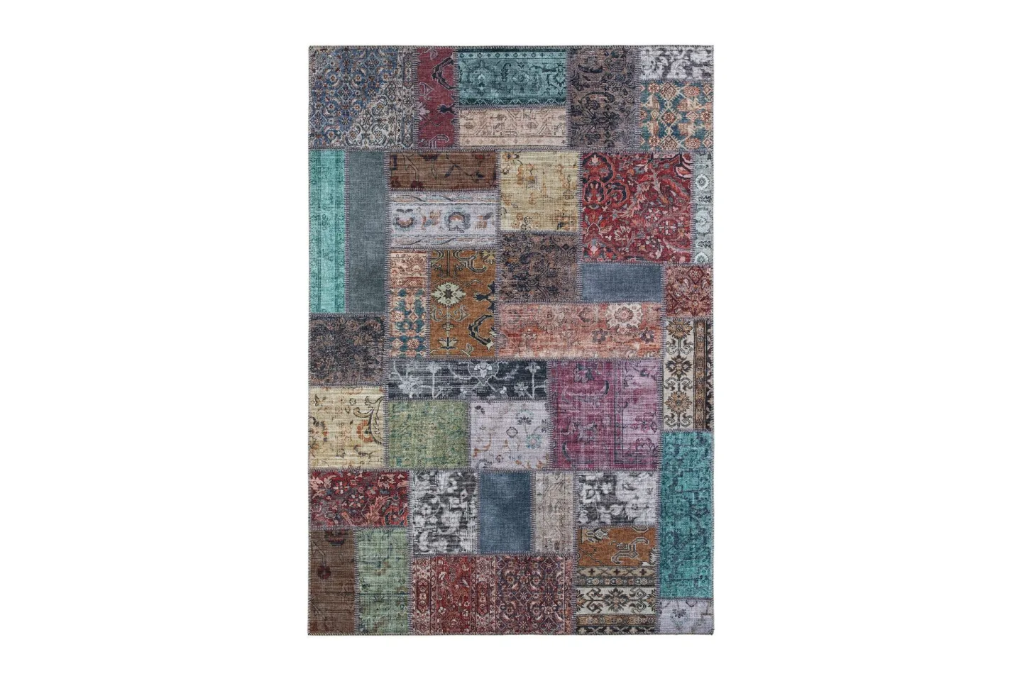Patchham Patchworkmatta 240x330 cm - Flerfärgad