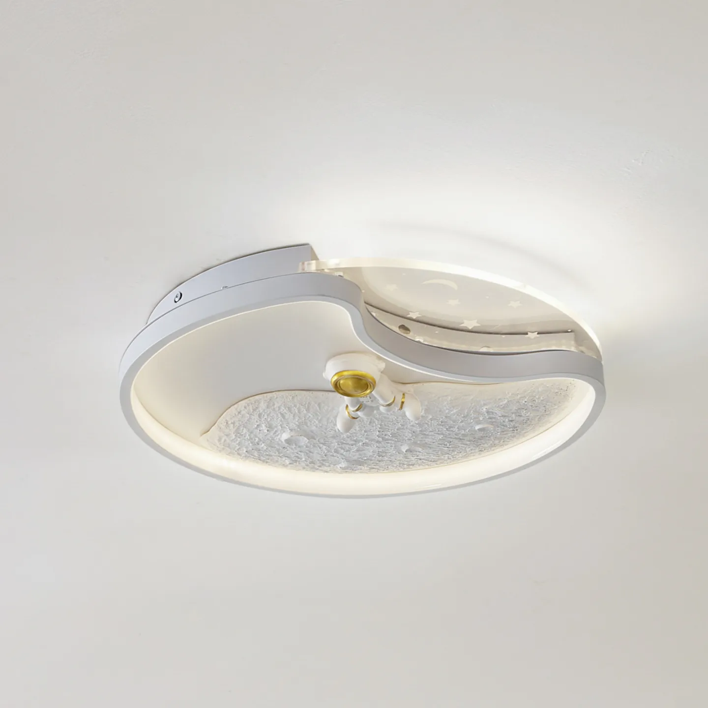 Kosmo Moon LED Deckenleuchte Weiß - Lindby - Wohnzimmer - Junges Wohnen - Kunststoff - Rund
