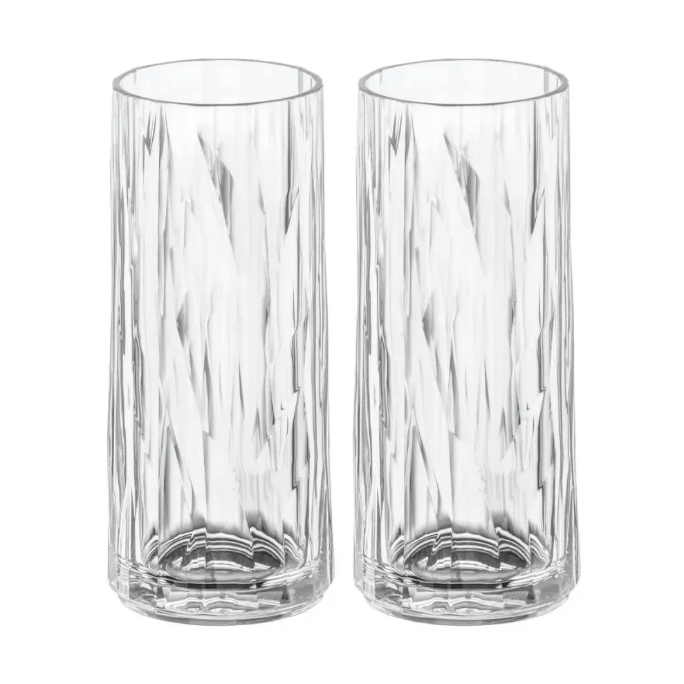 Koziol Club No. 3 Longdrinkglas Kunststoff 25 cl 2er Pack Kristallklar