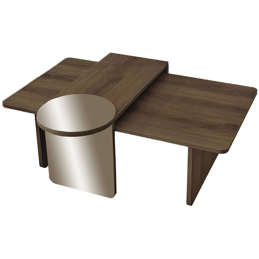 Salontisch Georis Bronze, Nussbaum 100% Melaminbeschichtete Kiefer B 105 T 60 cm