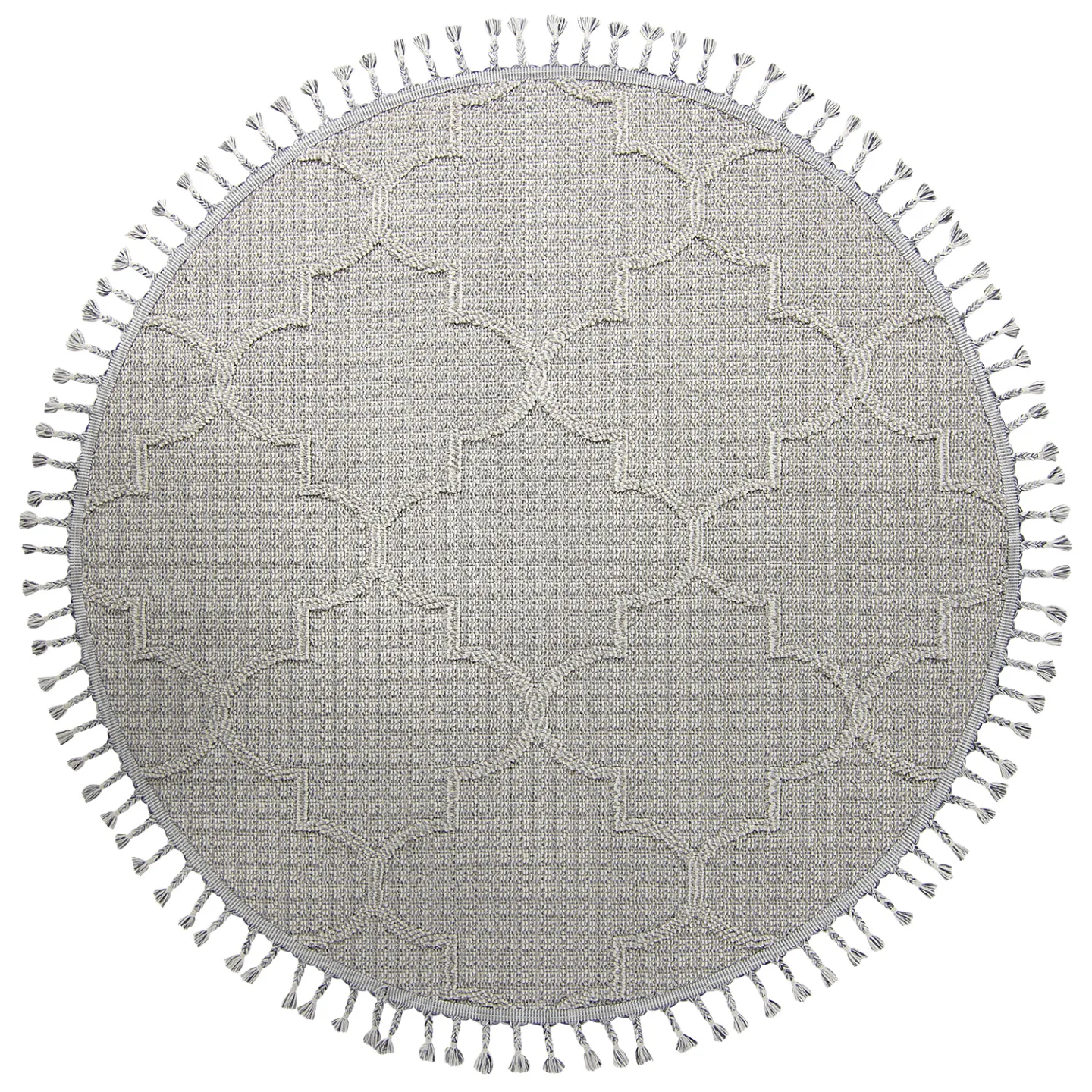 Runde tepper - Indoor/Outdoor Santos (grå) (Størrelse: Ø 200 cm)