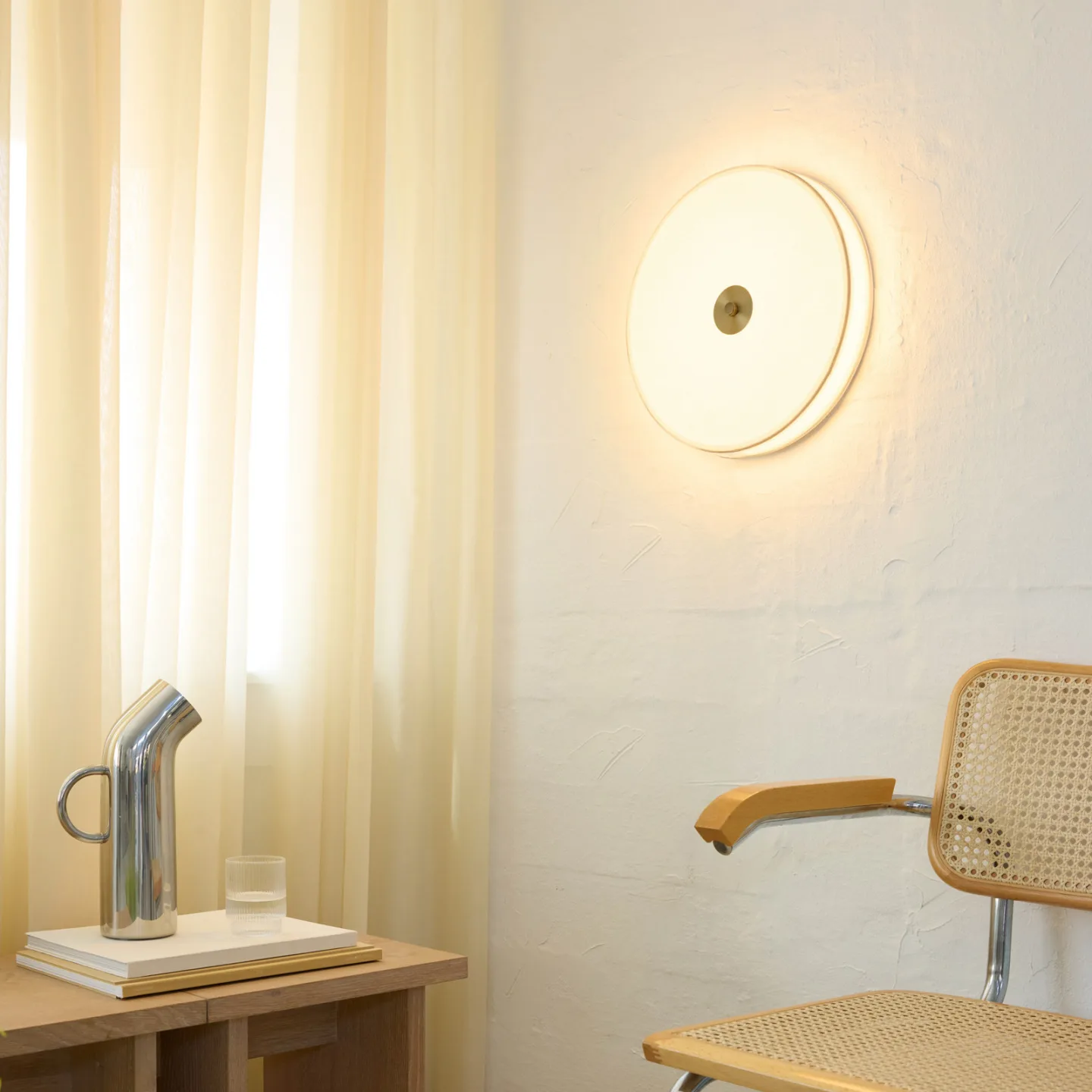 SHADE LED-loftlampe, beige, Ø 40 cm, stepdim - Halo Design - Stue - Stof / tekstil - Med én lyskilde