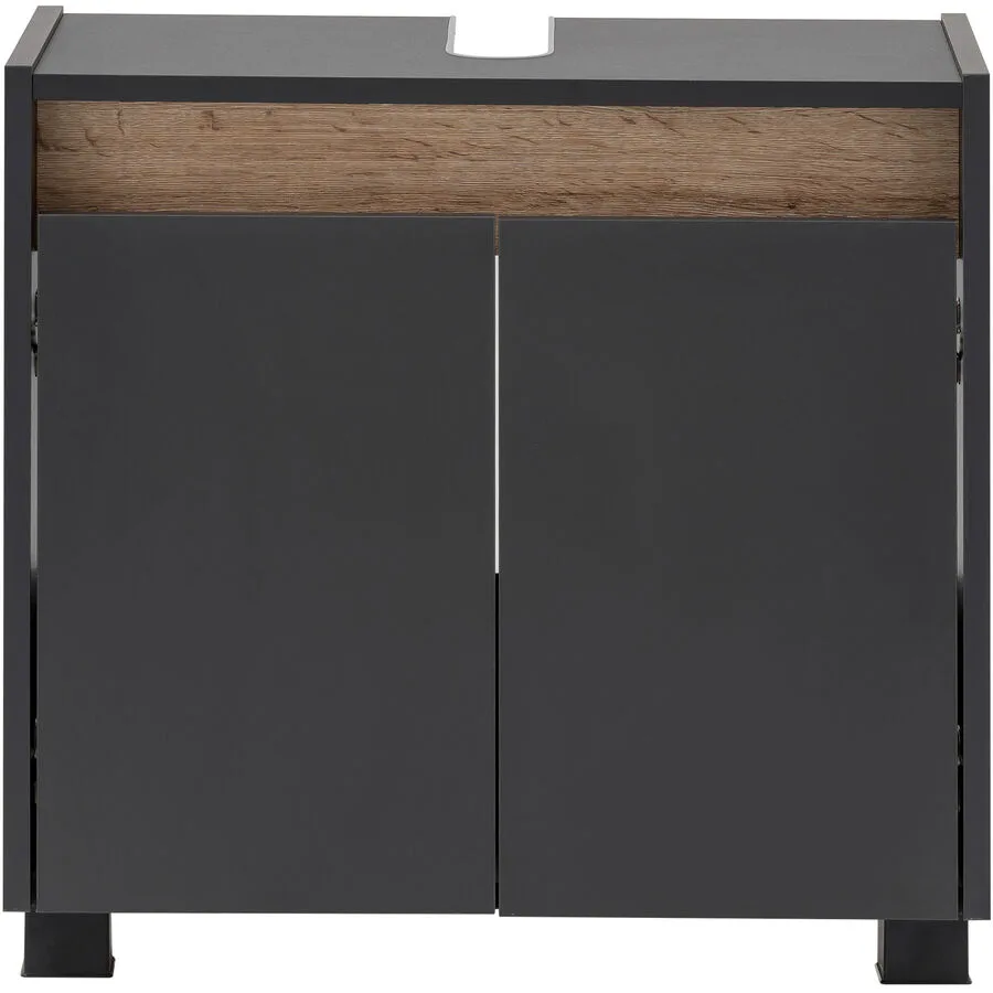 Waschbeckenunterschrank Oreon anthrazit Holzwerkstoff B 56.9 T 33 cm H 54.6 cm
