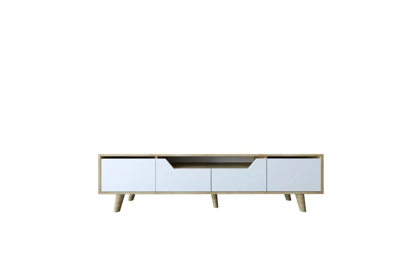 Kollumber Tv-stativ 180x30 cm - Brun/Vit