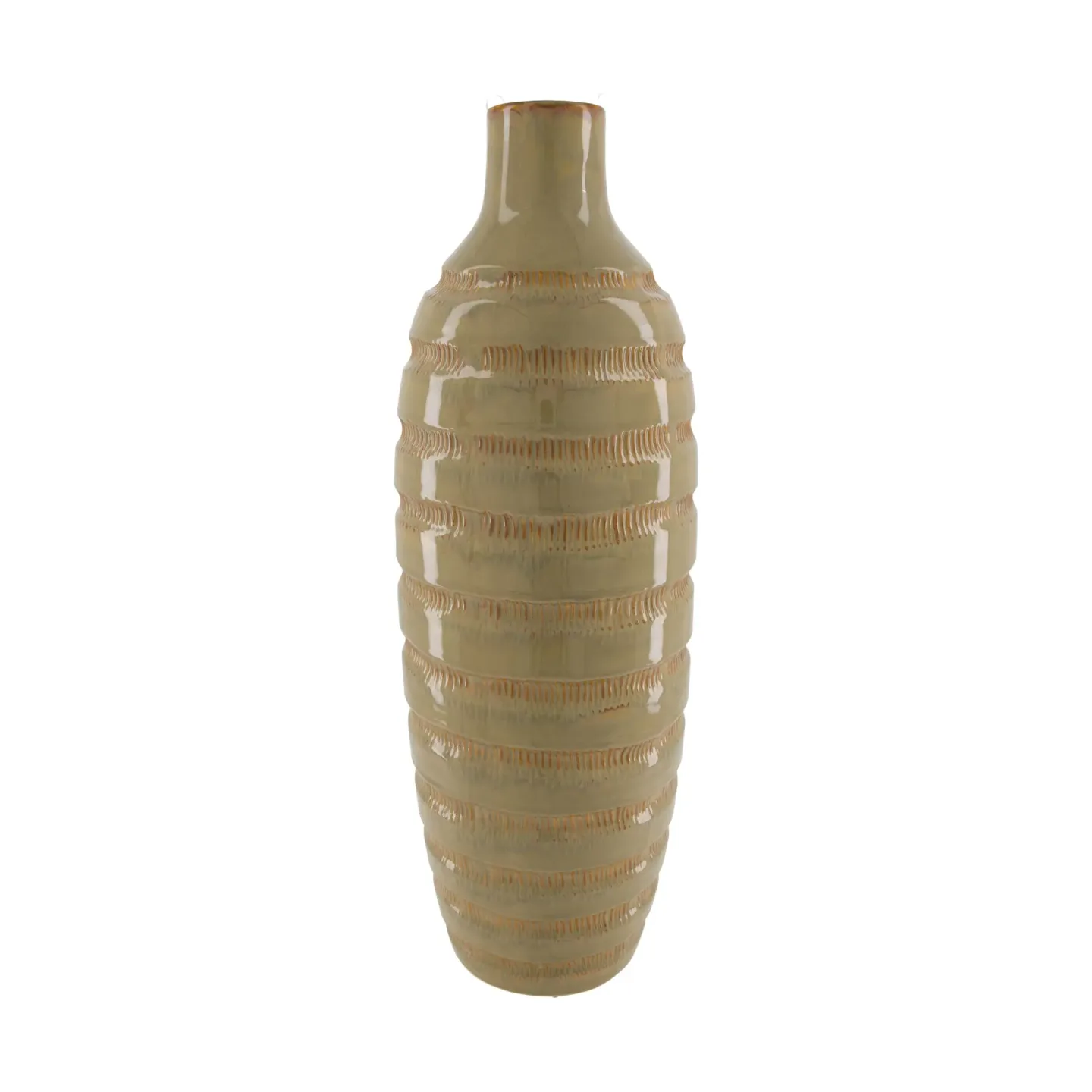 Decofinder Vase Flasche, Keramik, Hellbraun | Schubiger Möbel