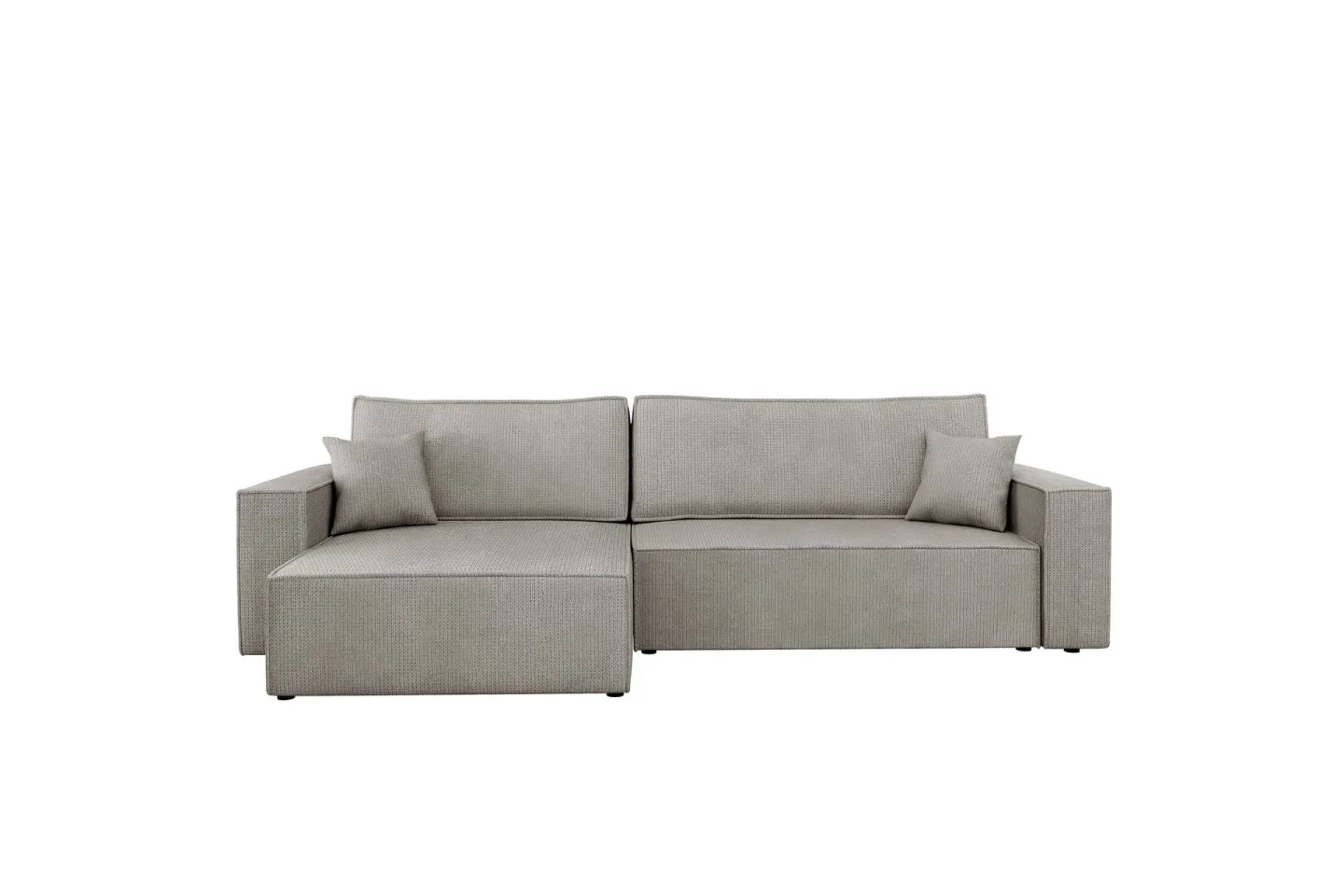 Hobson Bäddsoffa med Divan 3-sits i Plysch - Grå