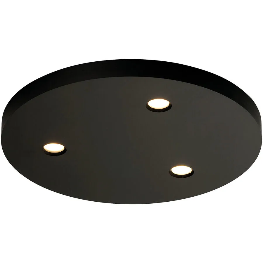 Bopp Deckenlampe Close Schwarz Aluminium 20 cm 1.5 cm - LED - Lichtfarbe: Extra warmweiss - LED Energiesparlampen
