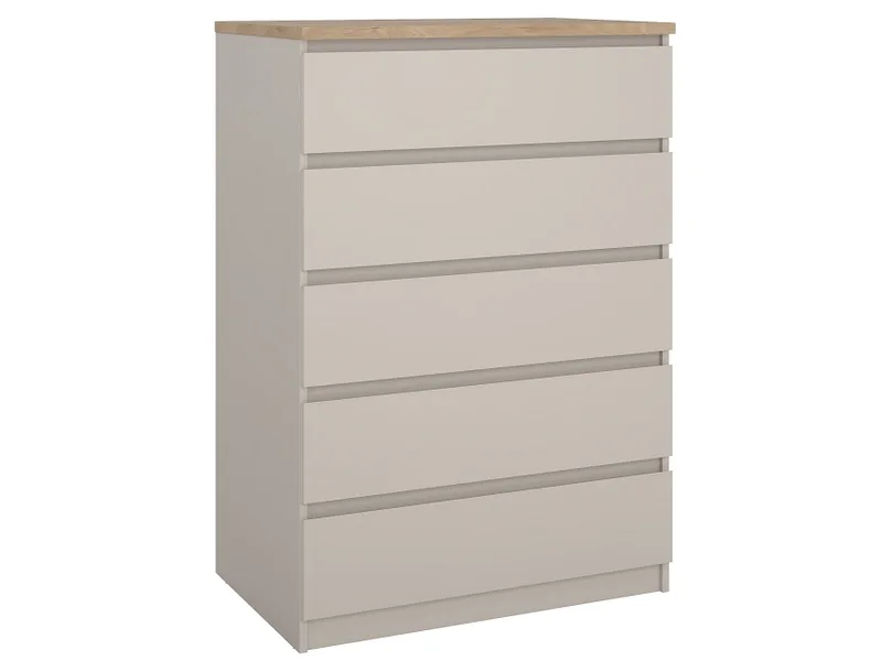 Kommode NAIA 5 Schubladen 50x77x111.3cm kaschmir matt