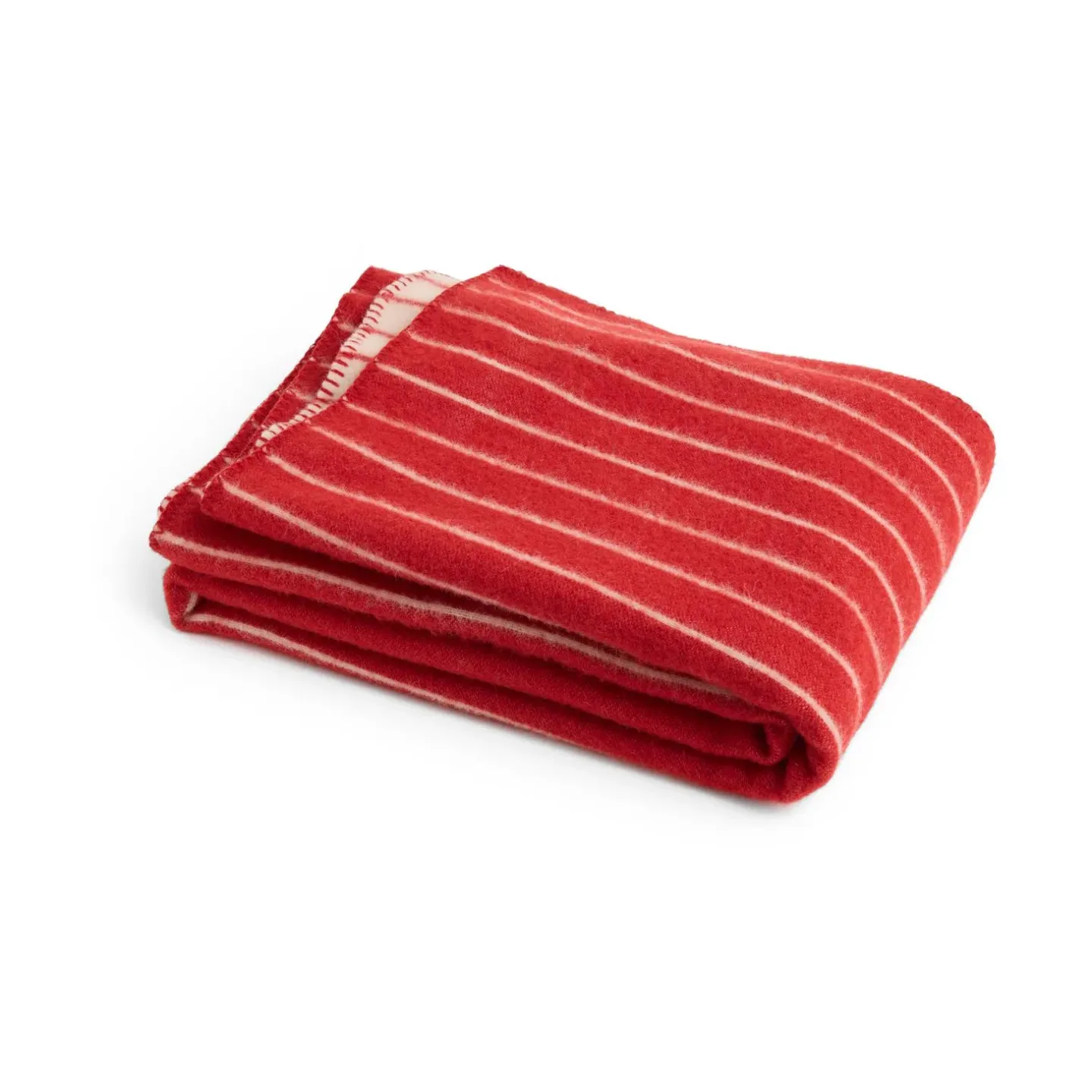 HAY Outdoor Market Wolldecke Beige-red, 130x180 cm