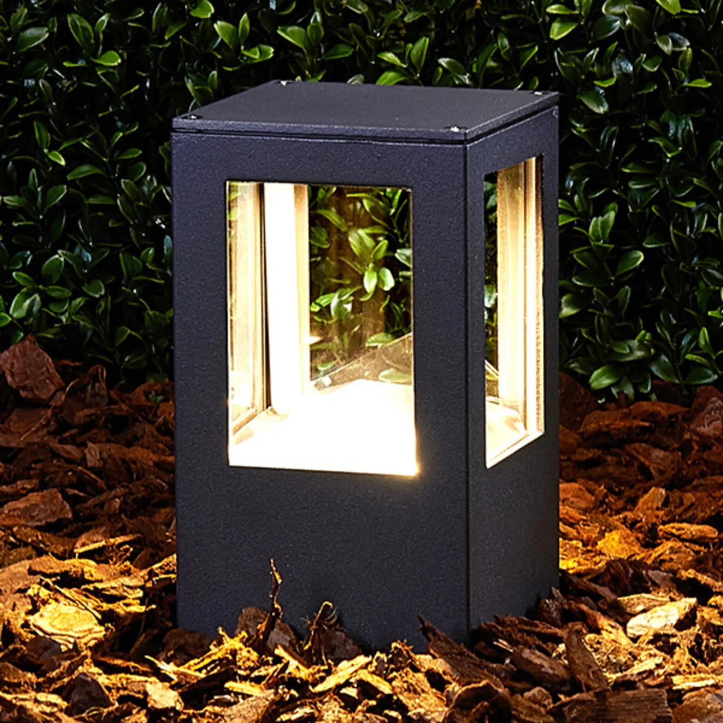 Nicola Außen Gartenleuchte H20 Graphite - Lucande - Terrasse - Modern - Aluminium - Einflammig