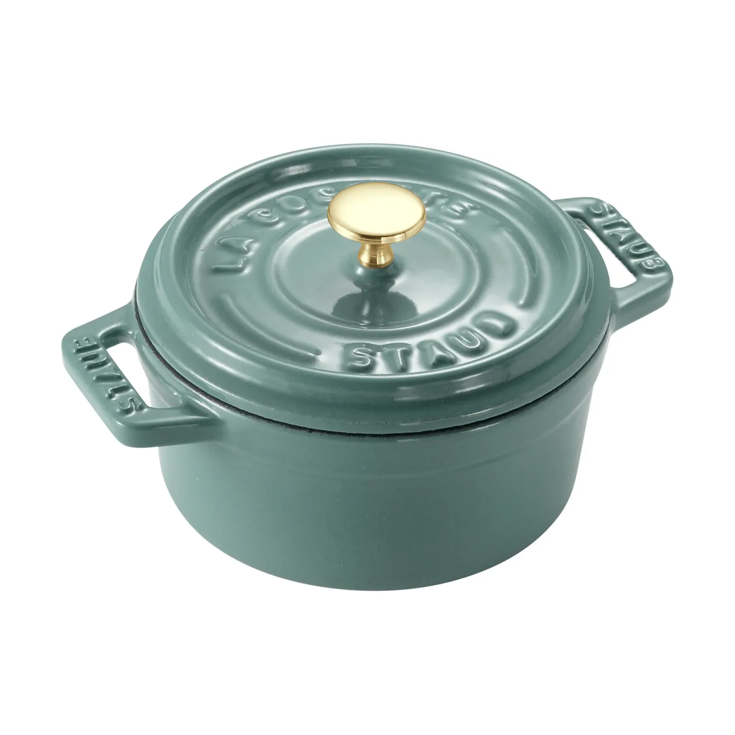 STAUB Staub La Cocotte runder Topf Gusseisen 0,25 L Eukalyptus