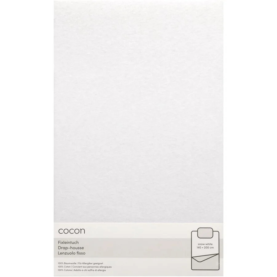 Fixleintuch COCON Edelweiss Baumwolle 140 x 200 cm - Material: Jersey