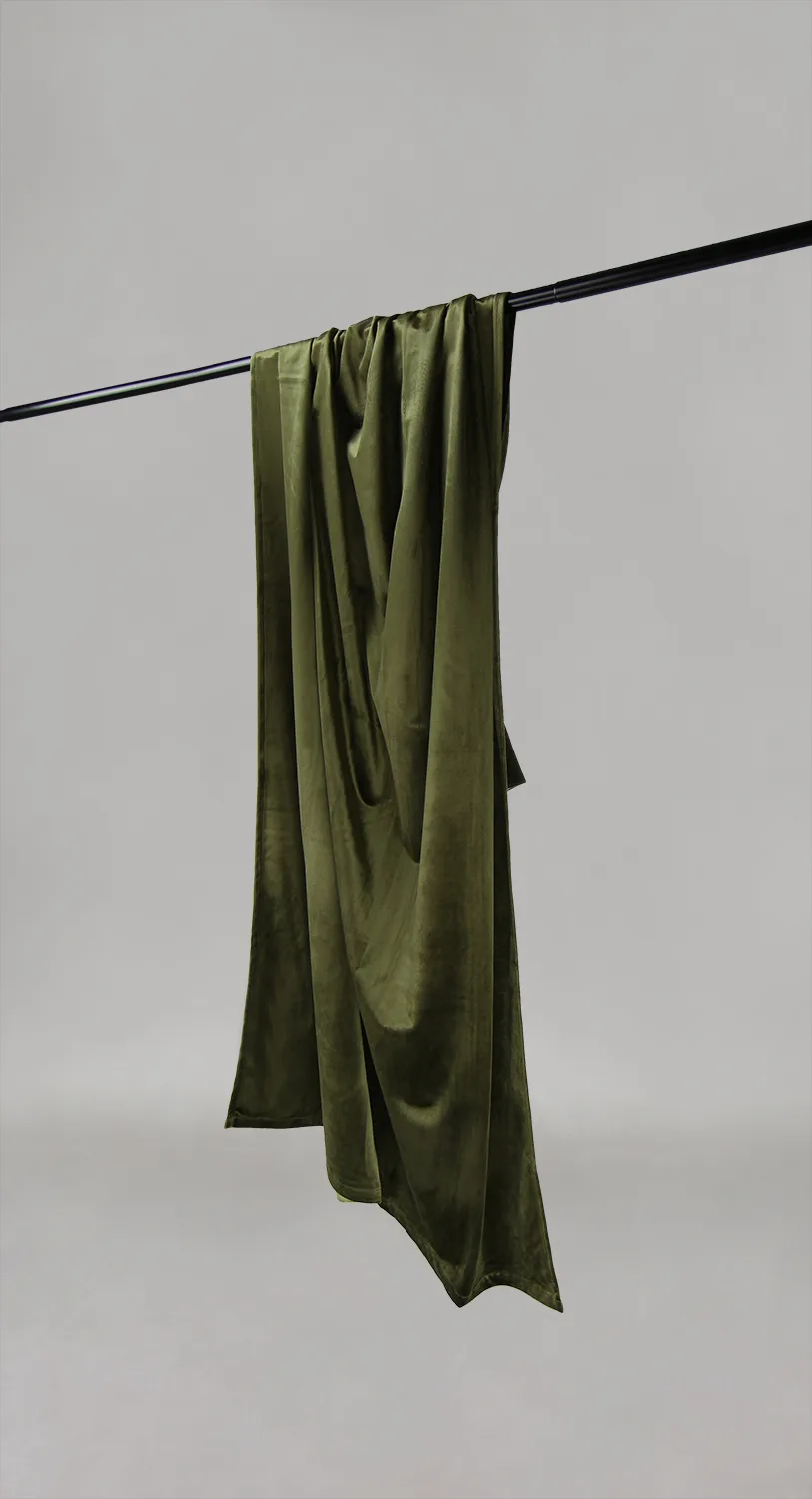 Gardiner - Fløyelsgardiner Marlyn (skoggrønn) (Størrelse: 130 x 250 cm)