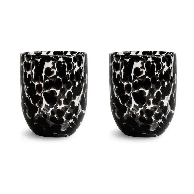 Byon Messy Glas 30 cl 2er-Pack Schwarz