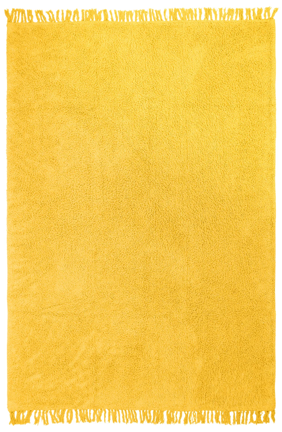 Ryetepper - Alba Natural Cotton Shaggy (gul) (Størrelse: 240 x 340 cm)