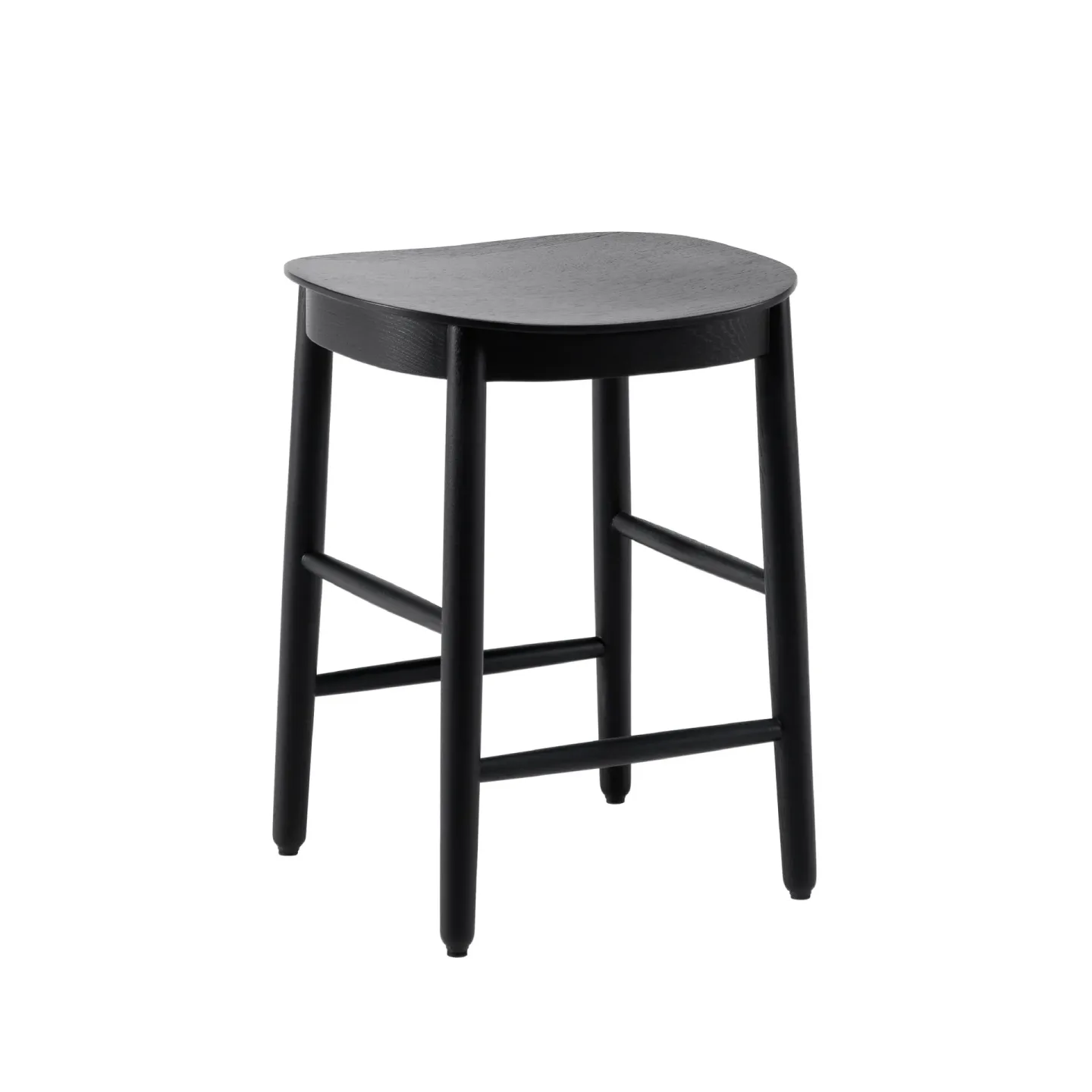 Fogia Figurine Hocker Eiche schwarz gebeizt, niedrig
