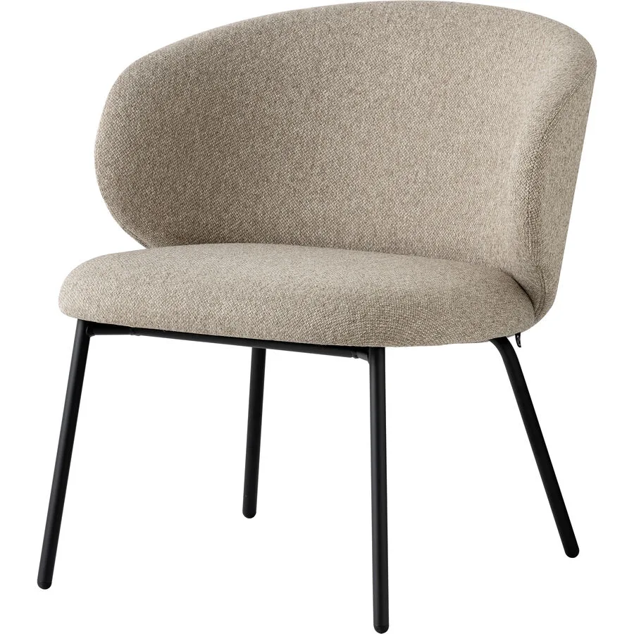 CONNUBIA Sessel Tuka Beige, Schwarz Polyester Stoff, Metall B 69 T 71 H 72 cm