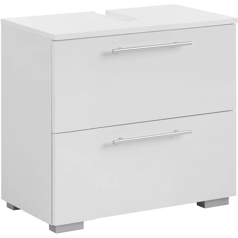 Waschbeckenunterschrank Uhland Weiss Holzwerkstoff 60.2 cm 35 cm