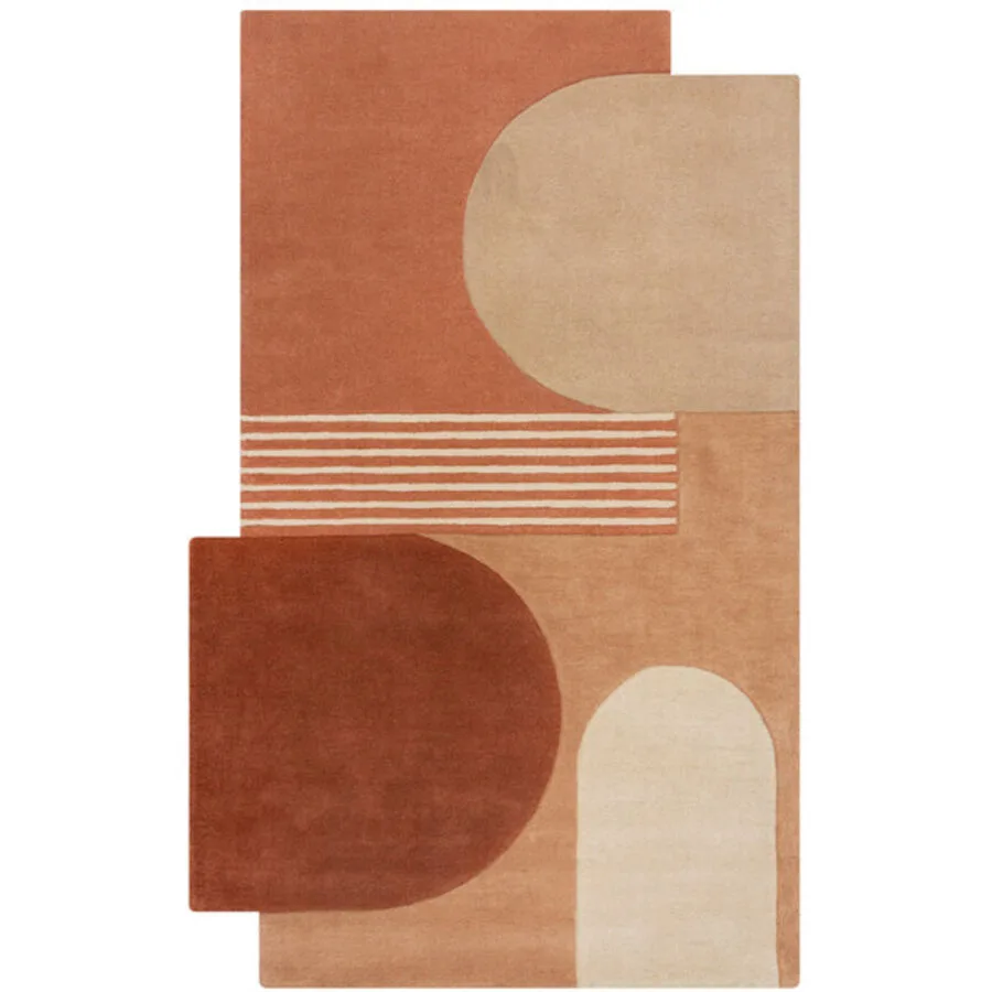 Teppich Loza terracotta Anderes Muster Wolle 150 x 240 cm