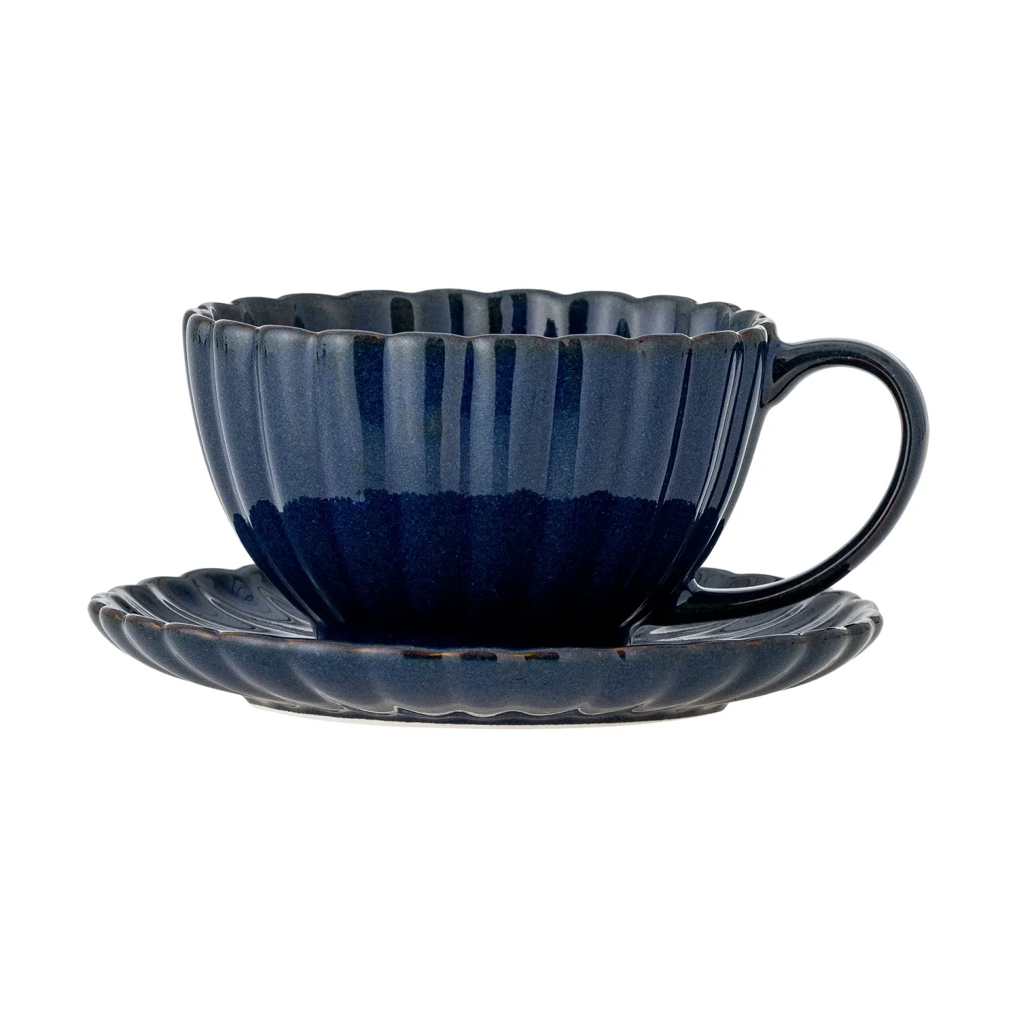 Bloomingville Latina Tasse 22 cl mit Untertasse Blau