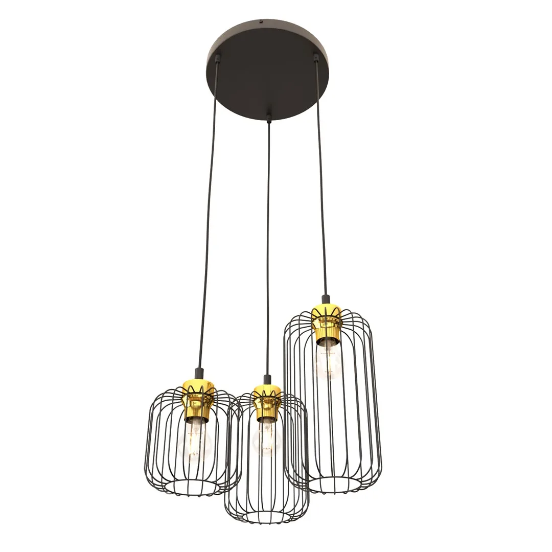 Emibig Lighting - Vander Ø30 - Taklampa - Svart/Guld