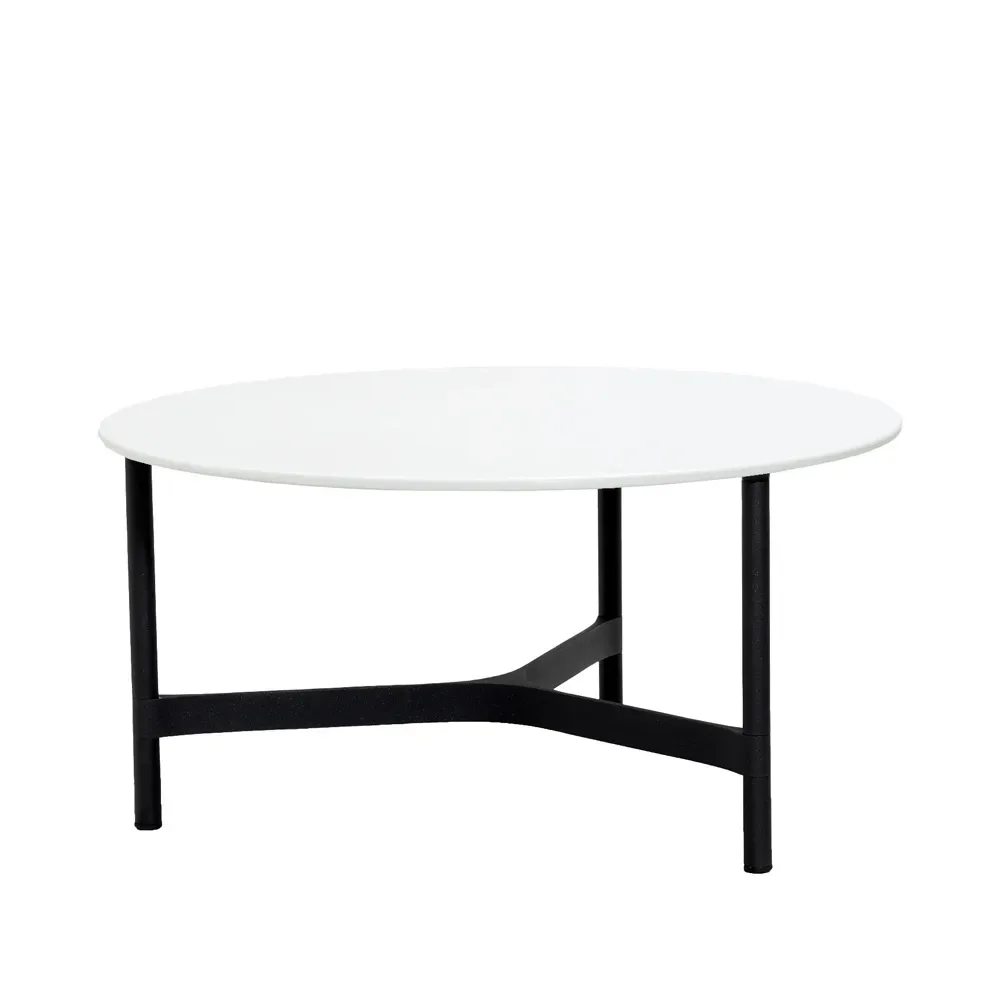 Cane-line Twist soffbord large Ø90 cm White-lava grey