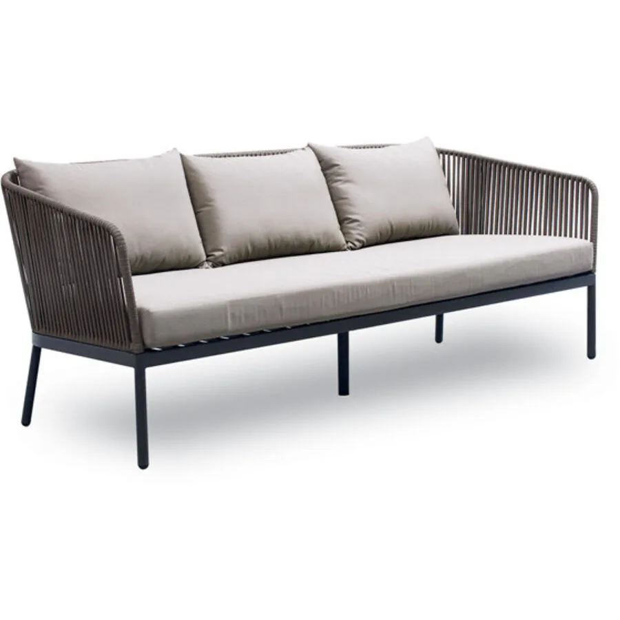 Gartenlounge Solei Anthrazit Aluminium 3 B 218 T 85 cm