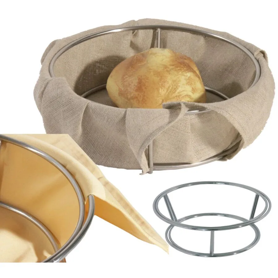 Brotkorb Contacto Bander silber Edelstahl T 21 cm