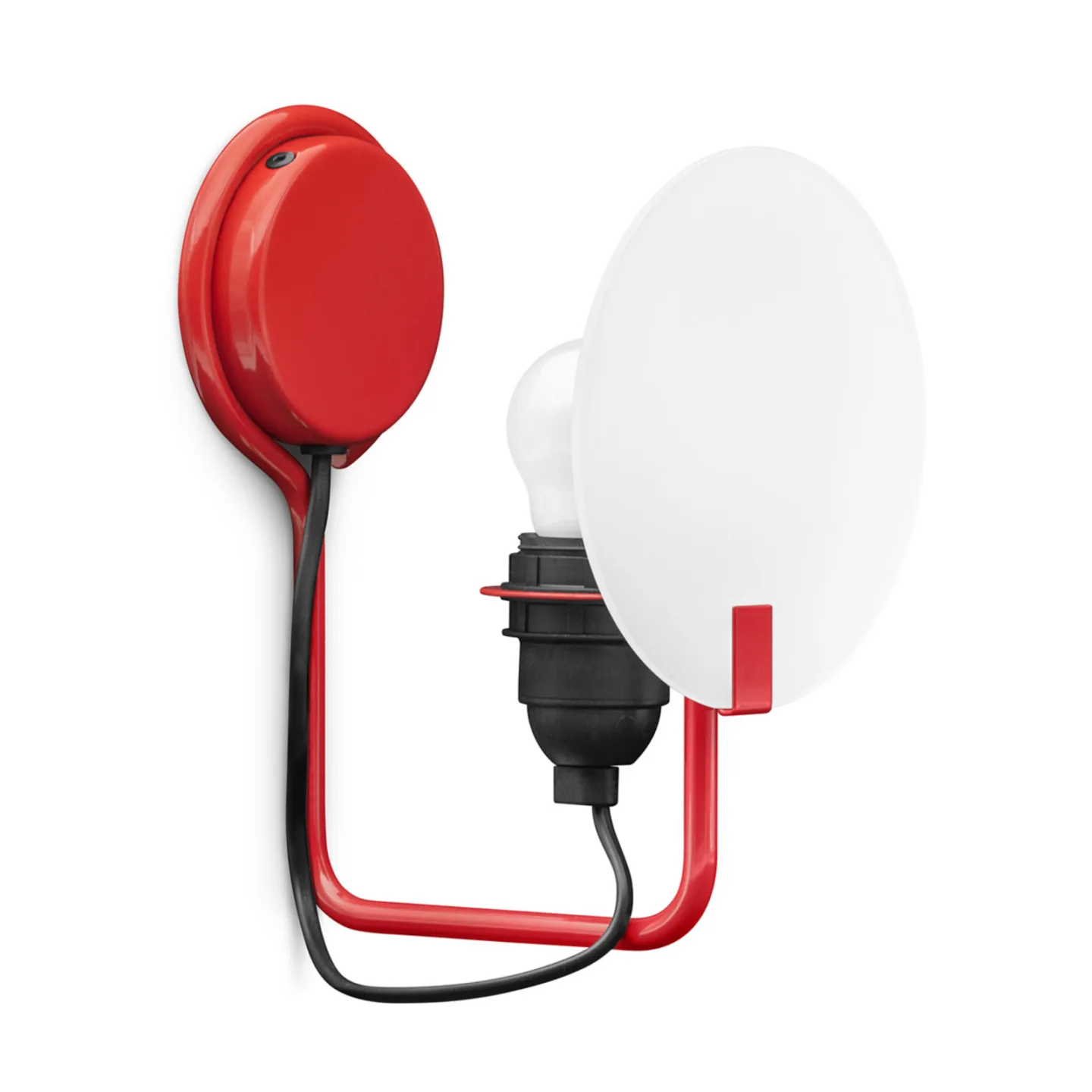 Bugia LED-Wandleuchte, rot, einflammig - Stilnovo - Wohnzimmer - Design - Metall