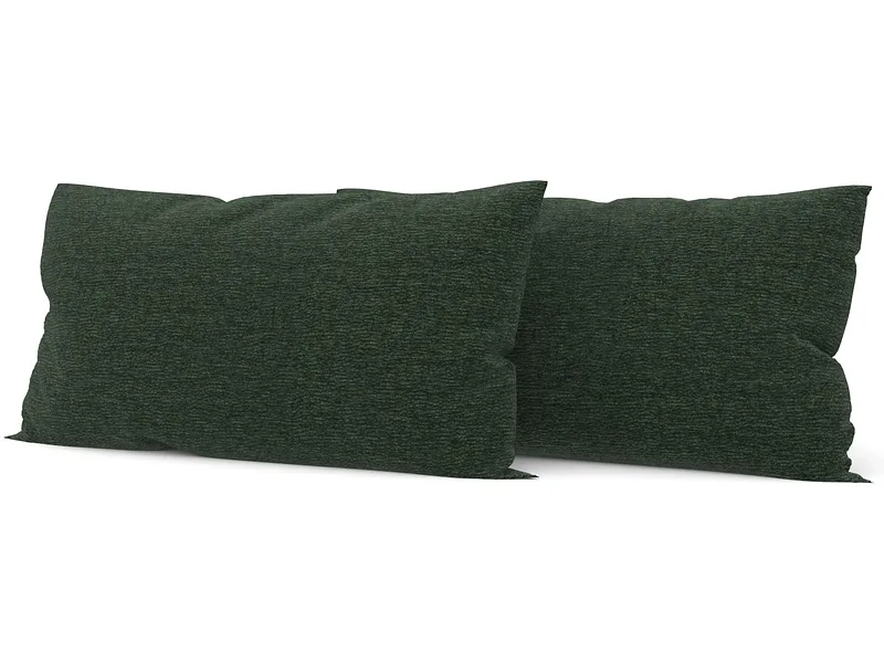SWISS HOME STYLE Set 2 Kissen AGATA 50x70cm dunkelgrün