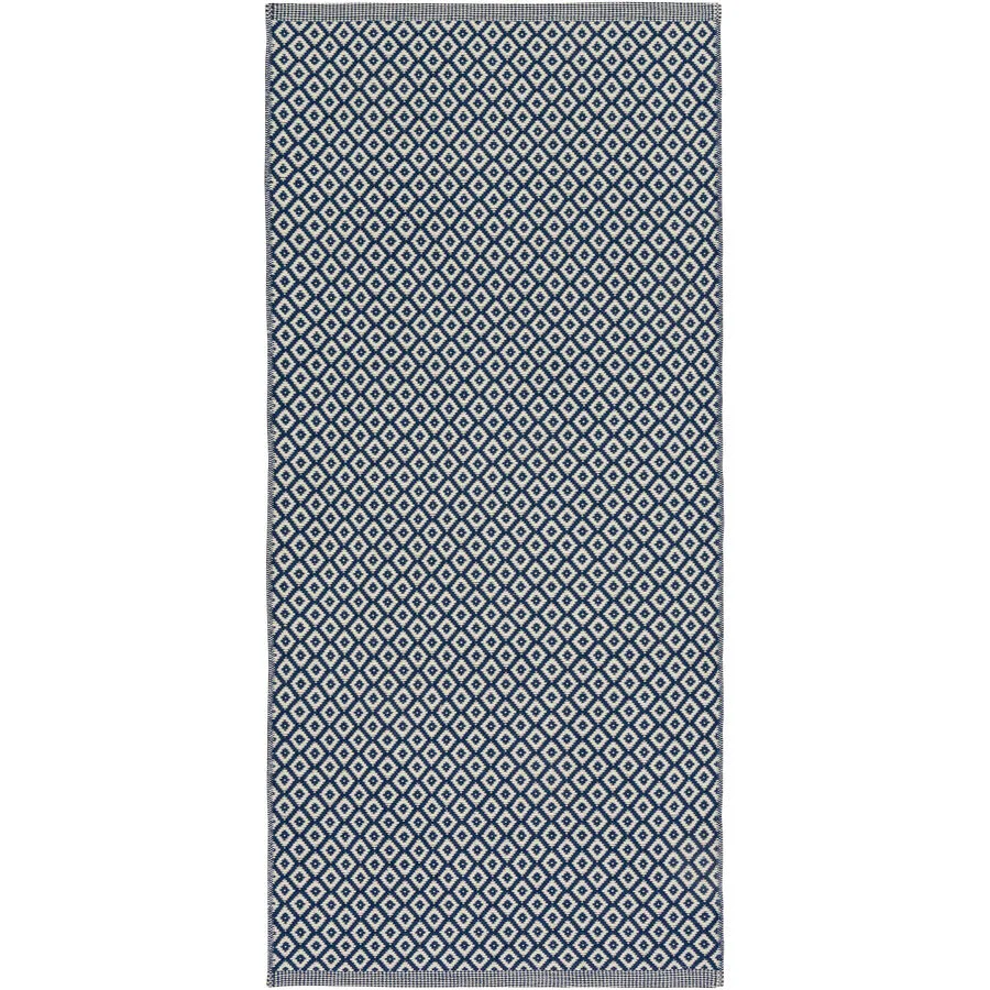 HORREDSMATTAN Teppich Björkö blau Wolle/Polyester 75 x 350 cm