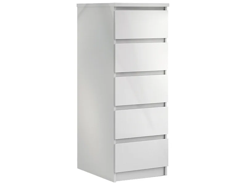 Kommode NAIA 5 Schubladen 50x40.4x111.3cm weiss lackiert