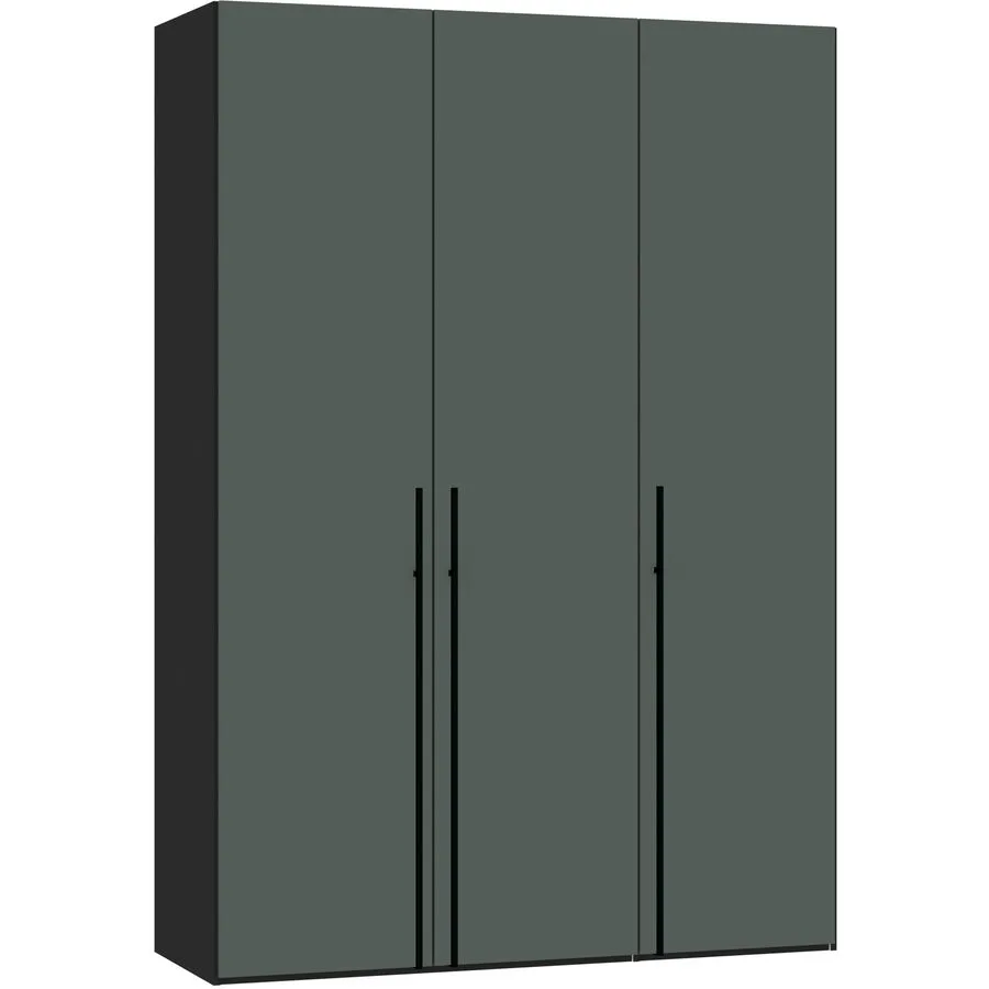 Kleiderschrank Arena Drehtüren schwarz Holzwerkstoff B 153 cm - Schweizer Möbelhersteller