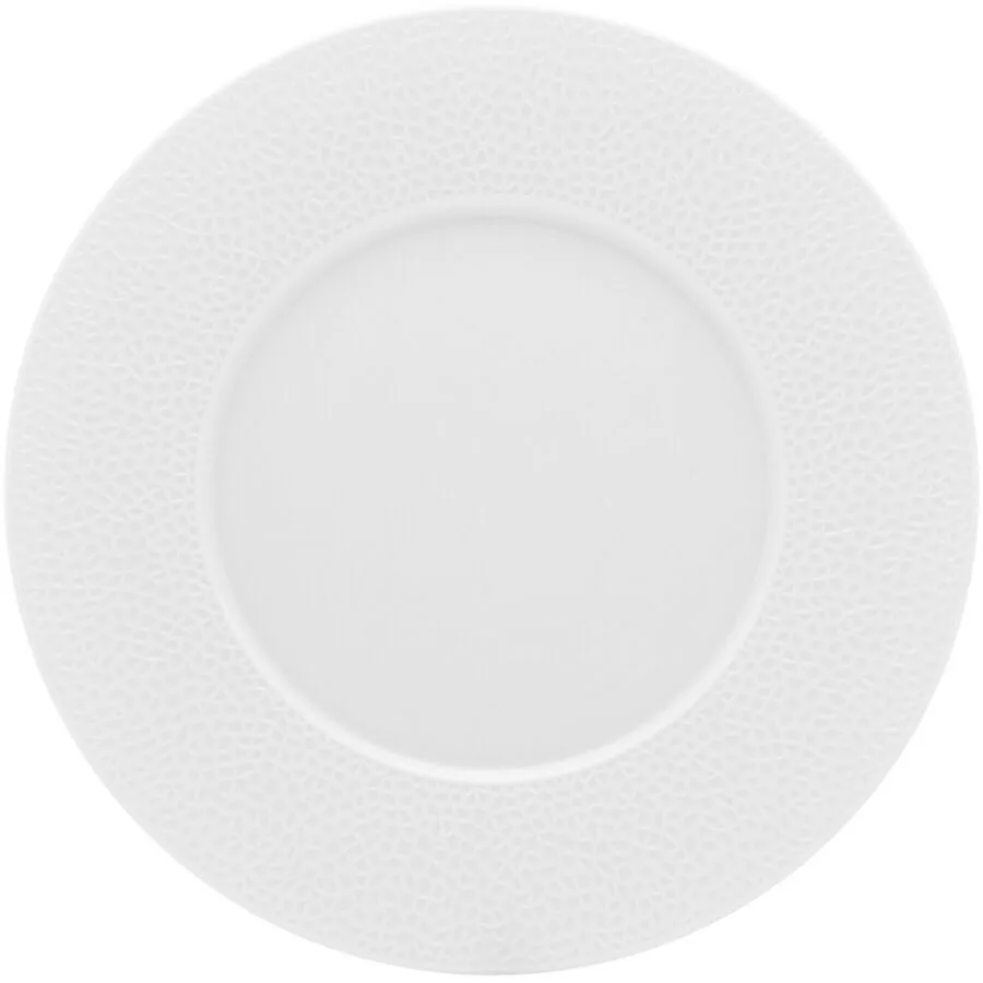 DEGRENNE Teller flach Collection L Fragment Weiss Porzellan 32 cm