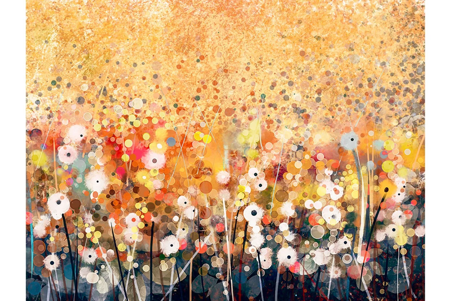 Canvastavla Abstract Yellow - 70x100 cm