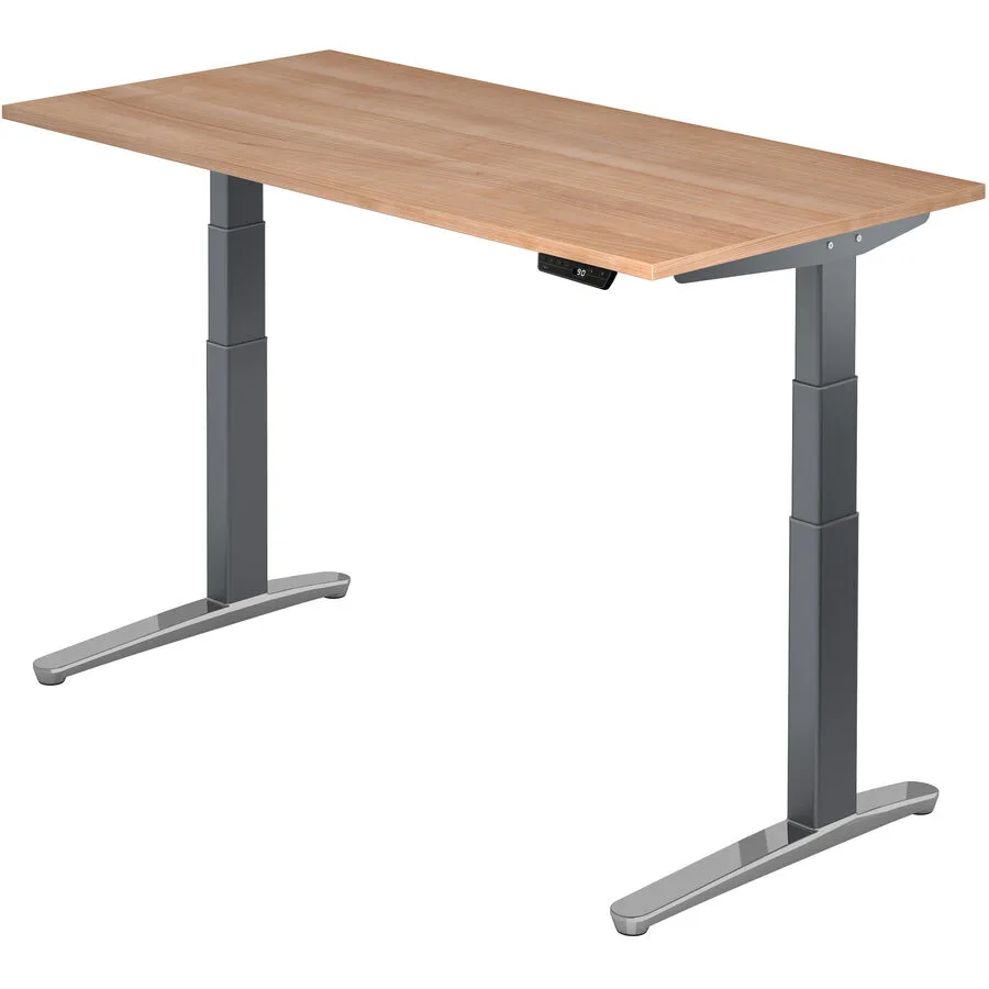 Schreibtisch Office premium Nussbaum Dekor Holzwerkstoff B 160 T 80 cm